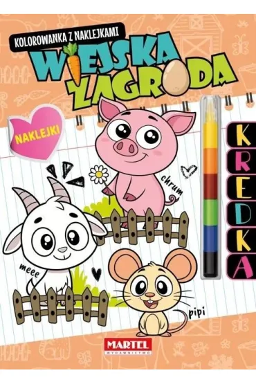 Kolorowanka z kredką Wiejska zagroda