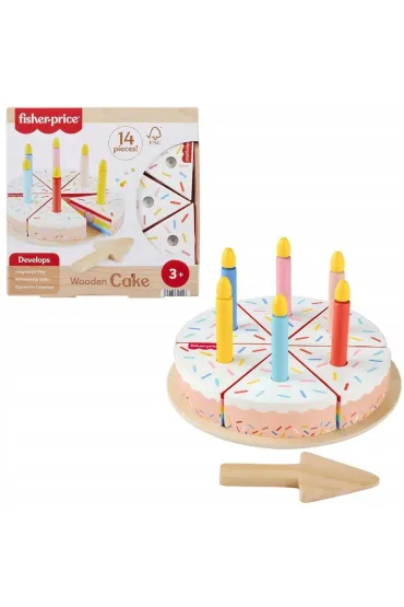 Fisher-Price. Drewniany tort urodzinowy