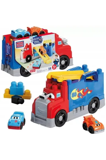 Mega Bloks. Build&Rig Race Ciężarówka + autka
