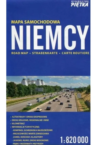 Niemcy. Mapa samochodowa 1:820 000