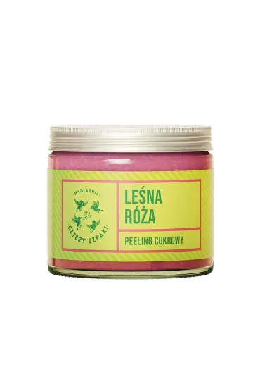 Peeling naturalny cukrowy peeling do ciała Leśna Róża