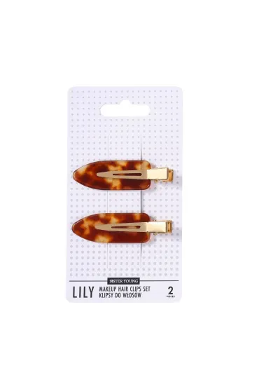 Lily Makeup Hair Clips Set klipsy do włosów Dark Brown