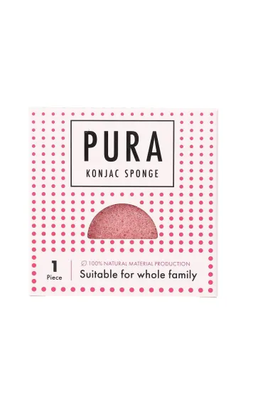Pura Konjac Sponge gąbka do mycia twarzy Konjac Pink