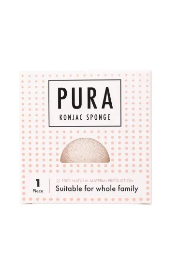 Pura Konjac Sponge gąbka do mycia twarzy Konjac White