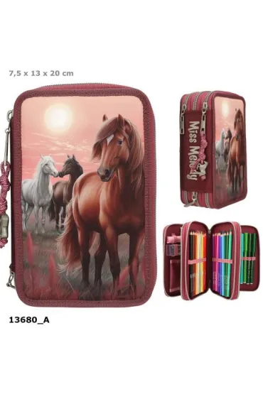 Piórnik potrójny z wyposażeniem Miss Melody Dreamland 13680A