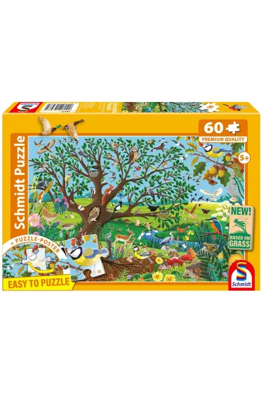 Puzzle PQ 60 el. Zwierzęta w ogrodzie