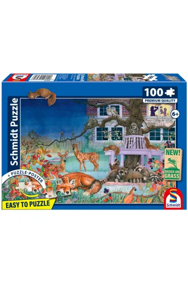 Puzzle PQ 100 el. Zwierzęta nocą