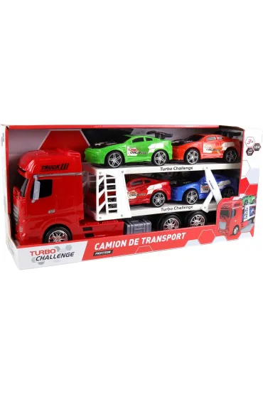 Samochód laweta + 4 pojazdy TURBO CHALLENGE