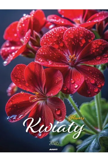 Kalendarz 2026 ścienny Kwiaty
