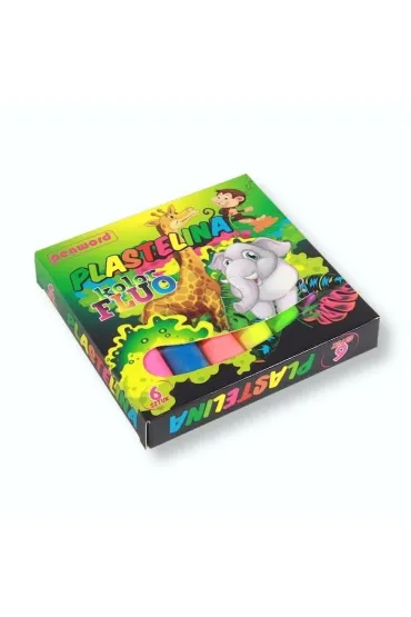 Plastelina 6 kolorów fluo