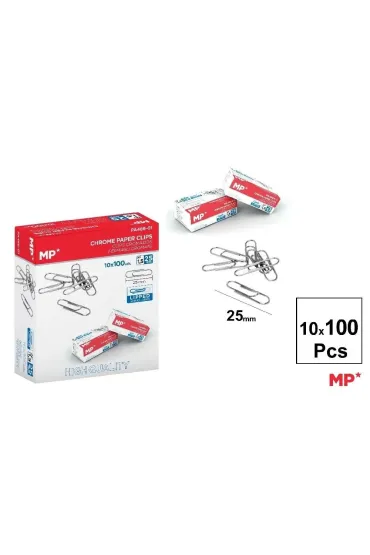 Spinacze biurowe 25mm 10x100szt