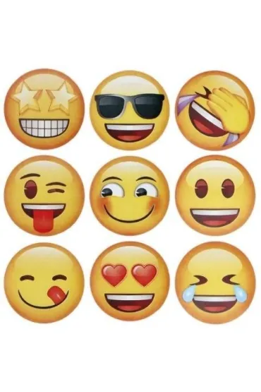 Naklejki papierowe na taśmie Emotikony 25mm 500 szt