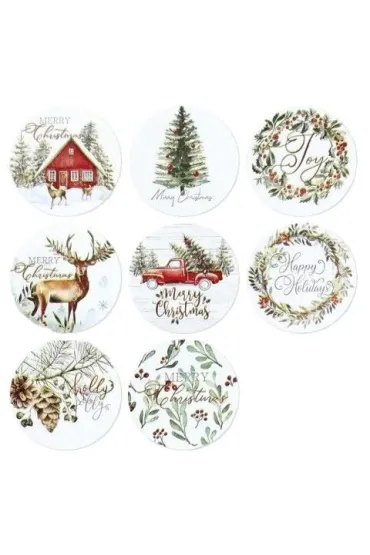 Naklejki papierowe na taśmie XMAX 25mm 500 szt