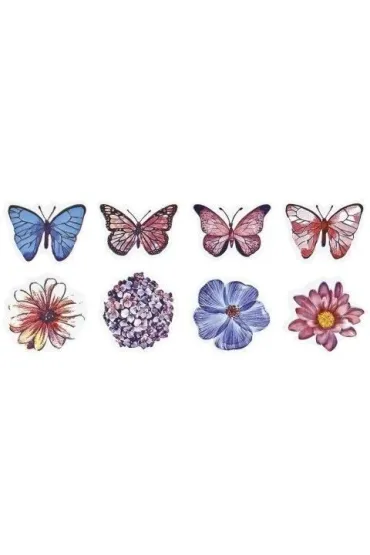 Naklejki papierowe na taśmie Wiosna-motyle 500 szt