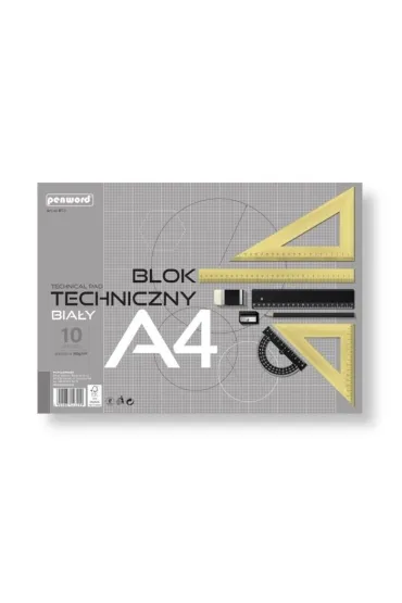 Blok techniczny A4 Premium biały 160g 10 arkuszy