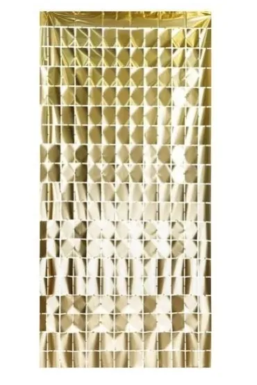 Kurtyna kwadraty elegancki złoty 100x200cm
