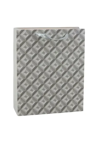 Torebka prezentowa 3D szara 32x26x105cm