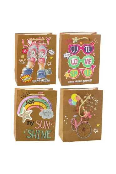 Torbka prezentowa 23x18x10,5cm MIX