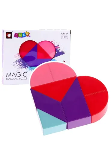  Klocki magnetyczne tangram układanka 8el