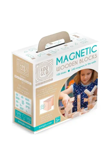  Klocki drewniane Mega Natural 100 szt