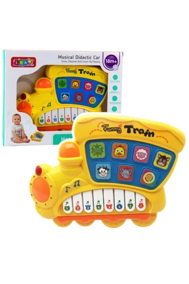 Pianinko elektryczne dla malucha żółte