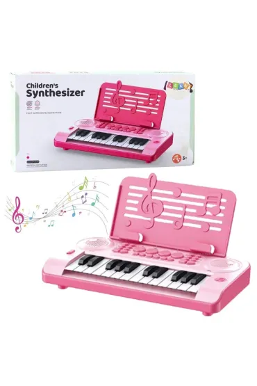 Elektroniczne pianinko edukacyjne różowe