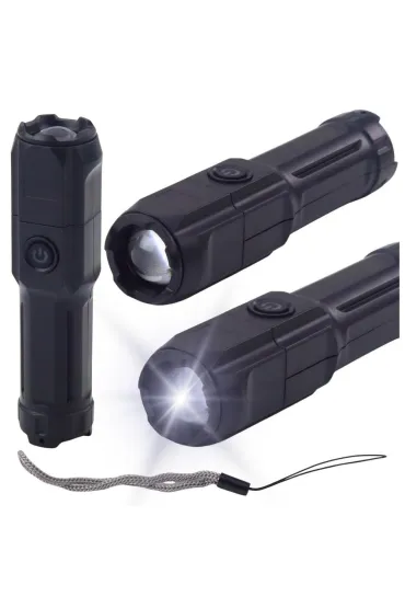 Latarka led regulacja zoom 3 tryby świecenia