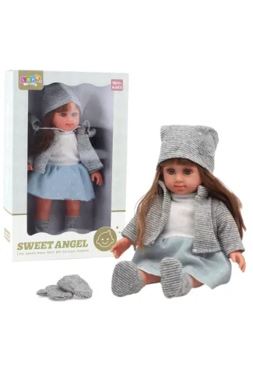 Lalka w niebieskiej sukience 36,5cm