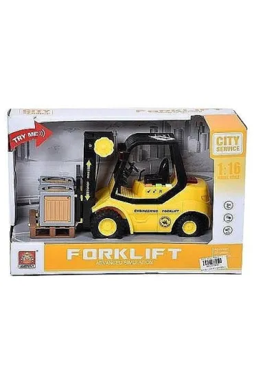 Wózek widłowy 1:16 światło i dźwięk