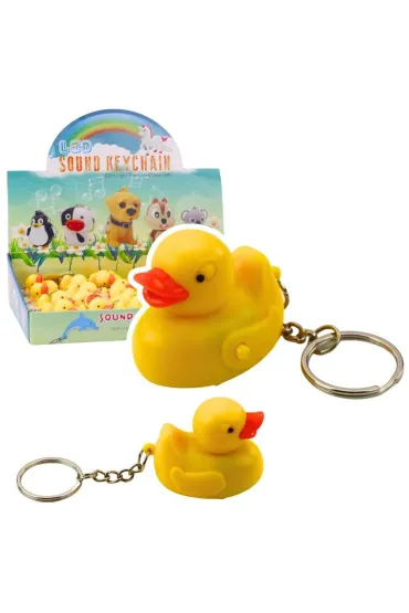 Brelok do kluczy kaczka led żółta