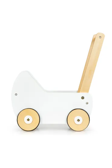 Drewniany wózek dla lalek pchacz chodzik