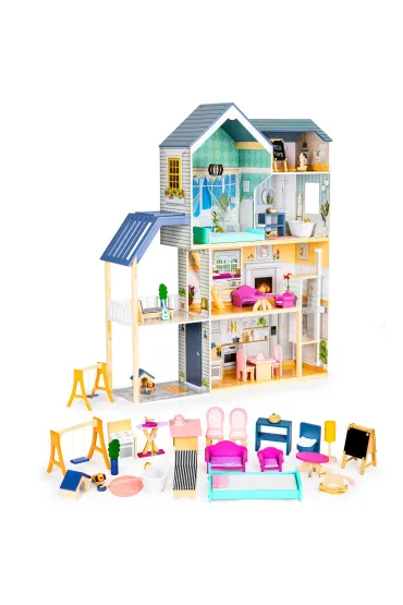 Domek dla lalek duży drewniany 138 cm Rezydencja Maya
