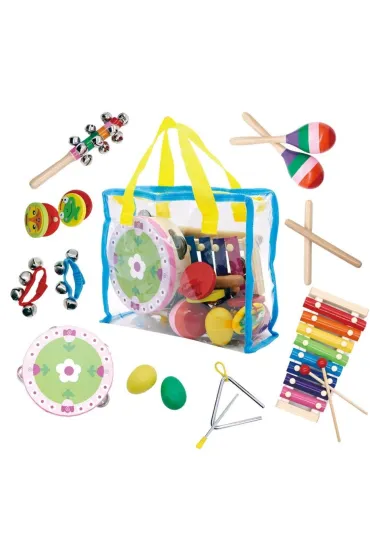Zestaw muzyczny 14 instrumentów + torba