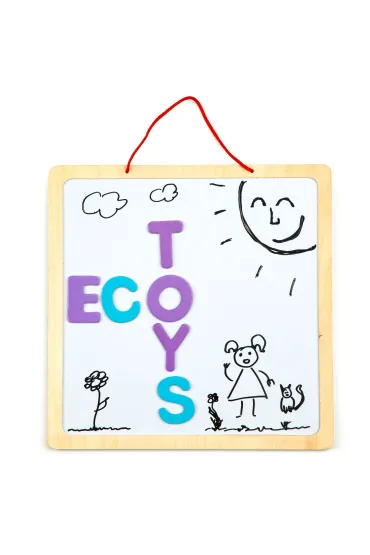 Tablica edukacyjna 3w1 magnetyczna kredowa literki