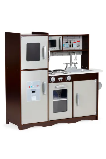 Kuchnia dla dzieci drewniana duża szafki lodówka