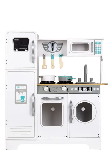 Drewniana kuchnia z akcesoriami dla dzieci