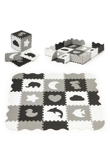 Mata piankowa z płotkiem puzzle suchy basen 25el