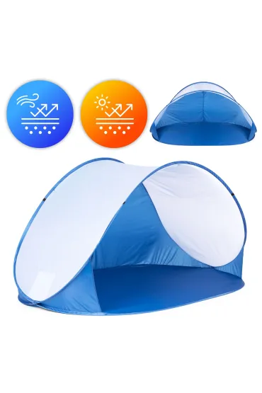 Namiot plażowy parawan samorozkładający na plażę basen ogród niebieski