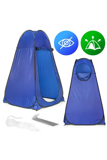 Namiot turystyczny samorozkładający przebieralnia kabina prysznicowa WC niebieski