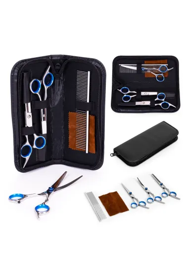Zestaw groomerski do strzyżenia psów kotów nożyczki grzebień etui