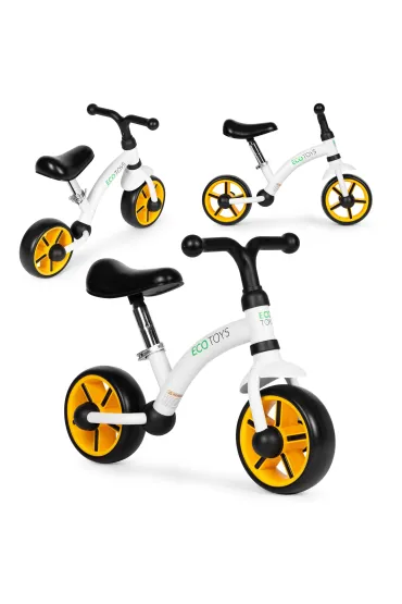 Rowerek biegowy dla dzieci koła EVA regulacja siodełka biały