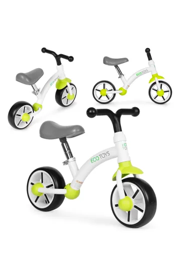 Rowerek biegowy dla dzieci koła EVA regulacja siodełka zielony