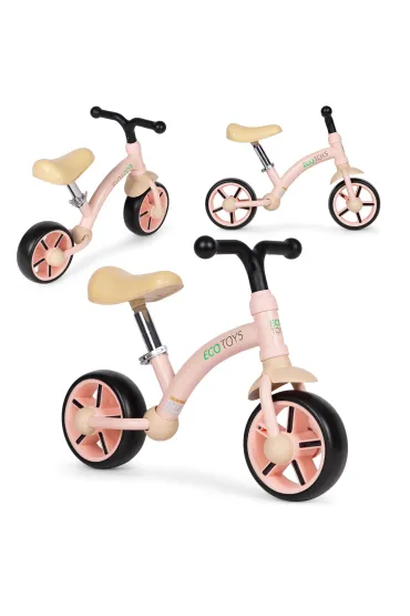 Rowerek biegowy dla dzieci koła EVA regulacja siodełka różowy