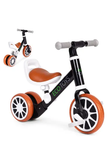 Rowerek biegowy jeździk z pedałami 2w1 czarny