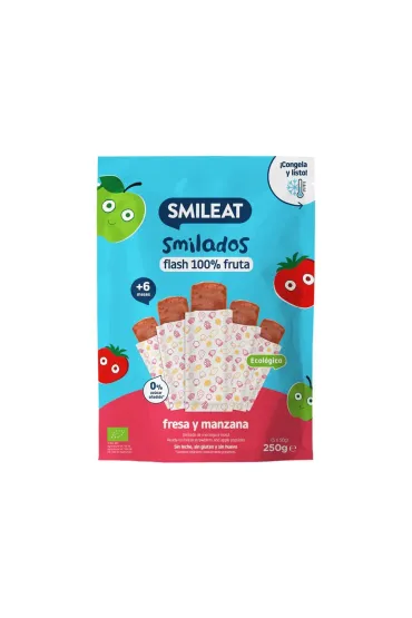 Lody owocowe do mrożenia o smaku truskawki i jabłka 6 m+