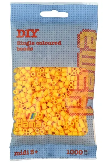Koraliki Midi w woreczku 1000el żółte