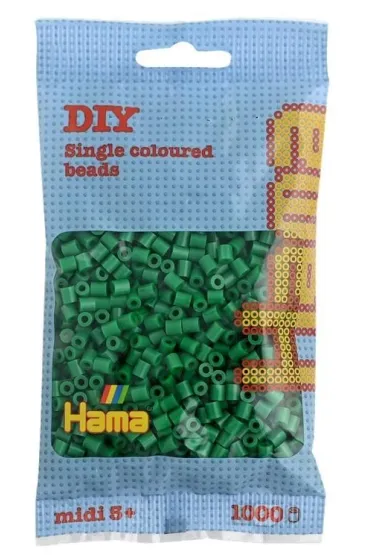 Koraliki Midi w woreczku 1000el zielone