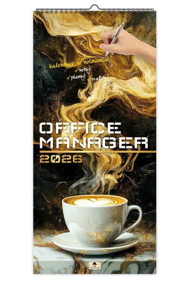 Kalendarz 2026 paskowy szeroki office manager