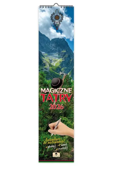 Kalendarz 2026 paskowy wąski magiczne tatry