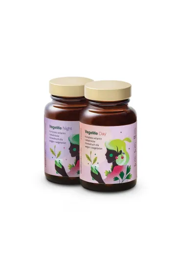Zestaw suplementów diety Vegeme codzienne wsparcie i uzupełnienie diety roślinnej Vegeme Day + Vegeme Night